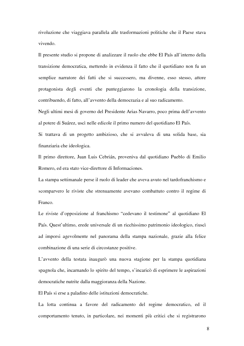 Anteprima della tesi: Il ruolo de El País nella transizione democratica spagnola tra il 1976 e il 1982, Pagina 4