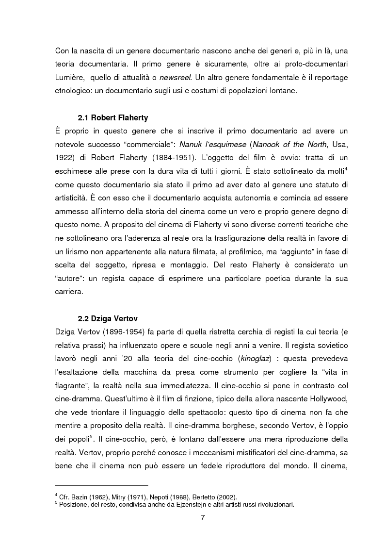 Anteprima della tesi: Il documentario: la costruzione sociale di un genere cinematografico, Pagina 4