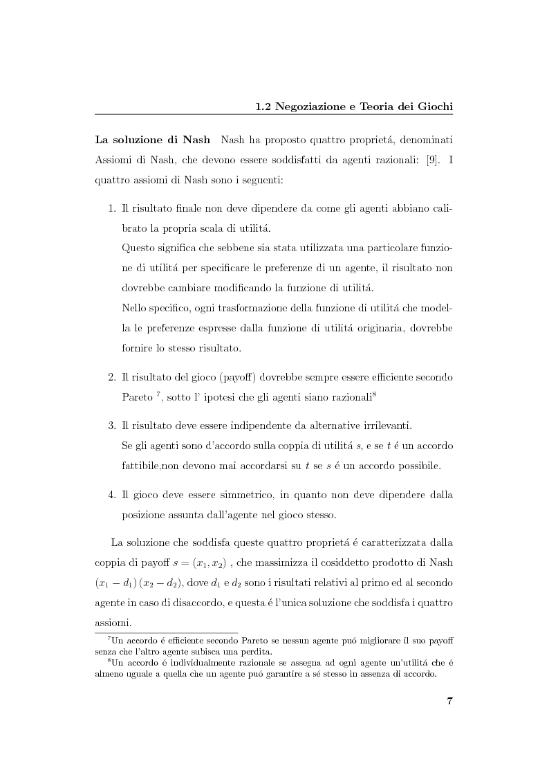Anteprima della tesi: Progetto e realizzazione di un sistema per la negoziazione multiattributo con informazione incompleta, Pagina 10