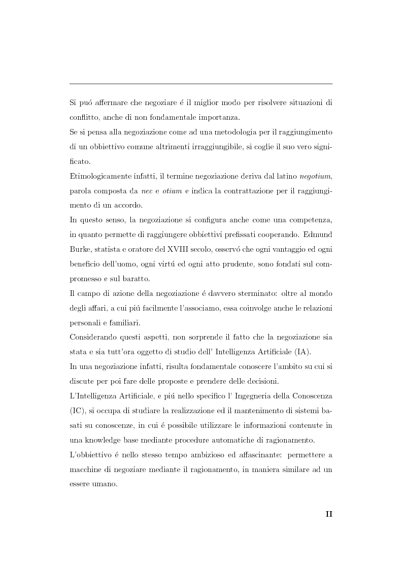 Anteprima della tesi: Progetto e realizzazione di un sistema per la negoziazione multiattributo con informazione incompleta, Pagina 2