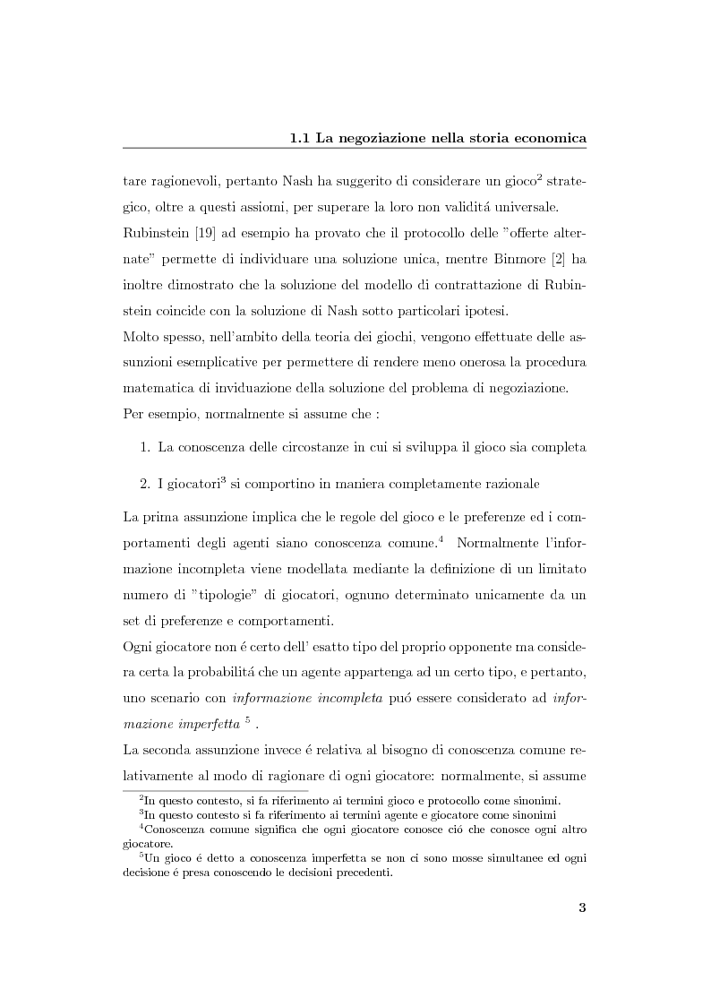Anteprima della tesi: Progetto e realizzazione di un sistema per la negoziazione multiattributo con informazione incompleta, Pagina 6