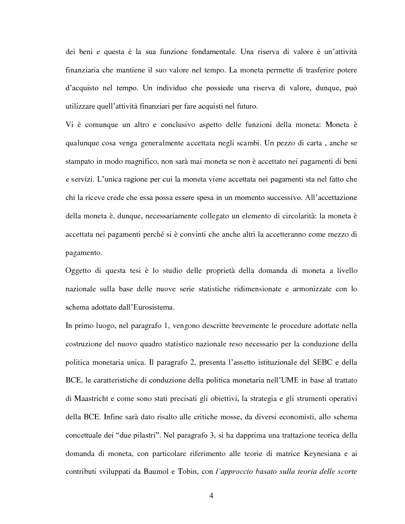 Anteprima della tesi: La domanda di moneta in Italia, Pagina 2