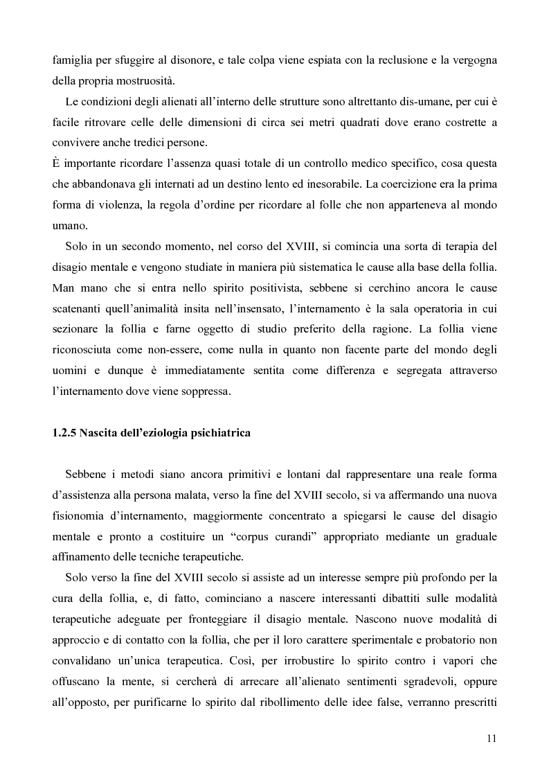 Anteprima della tesi: Il servizio territoriale di salute mentale - Riflessioni per una cura possibile, Pagina 10