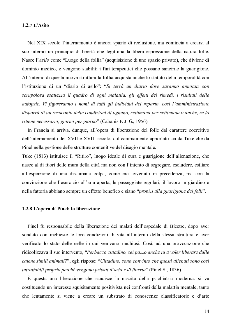 Anteprima della tesi: Il servizio territoriale di salute mentale - Riflessioni per una cura possibile, Pagina 13