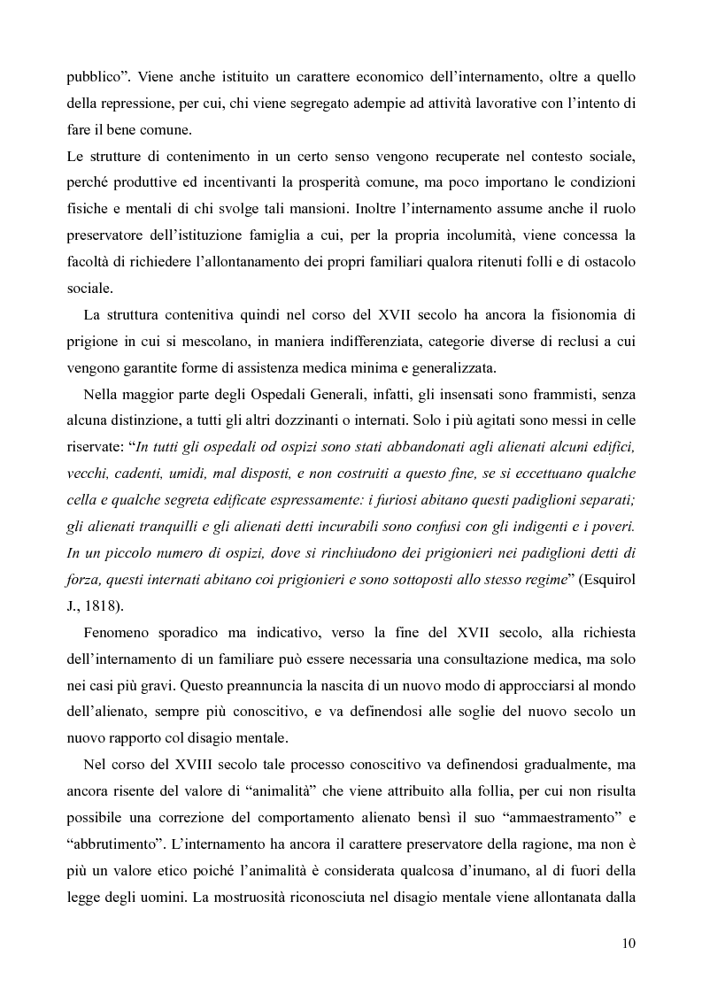 Anteprima della tesi: Il servizio territoriale di salute mentale - Riflessioni per una cura possibile, Pagina 9