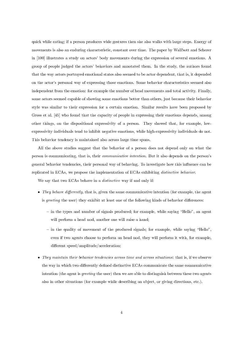 Anteprima della tesi: Multimodal Distinctive Behavior for Expressive Embodied Conversational Agents, Pagina 3