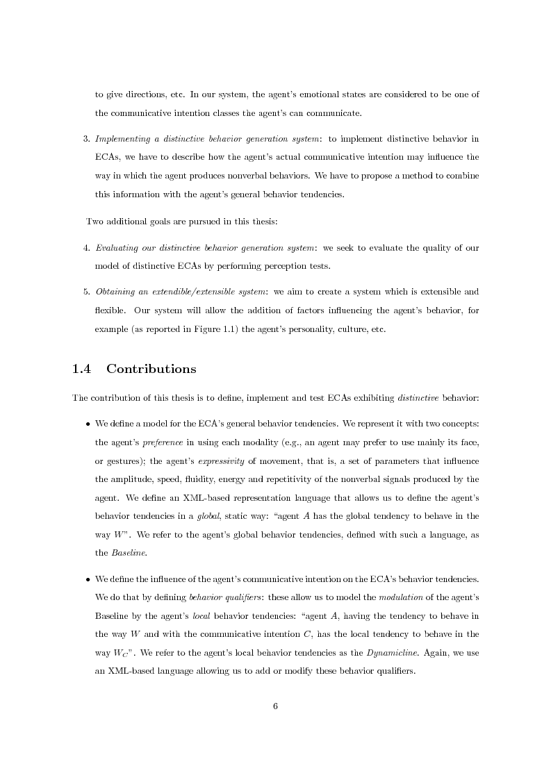 Anteprima della tesi: Multimodal Distinctive Behavior for Expressive Embodied Conversational Agents, Pagina 5