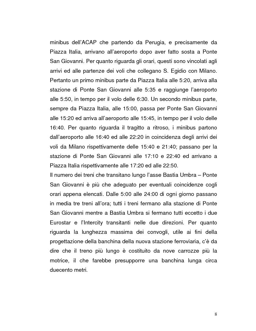 Anteprima della tesi: Trasporto automatico leggero tra la linea ferroviaria Foligno-Terontola e l'aeroporto internazionale di Sant'Egidio. Progetto della stazione d'interscambio di Ospedalicchio., Pagina 8