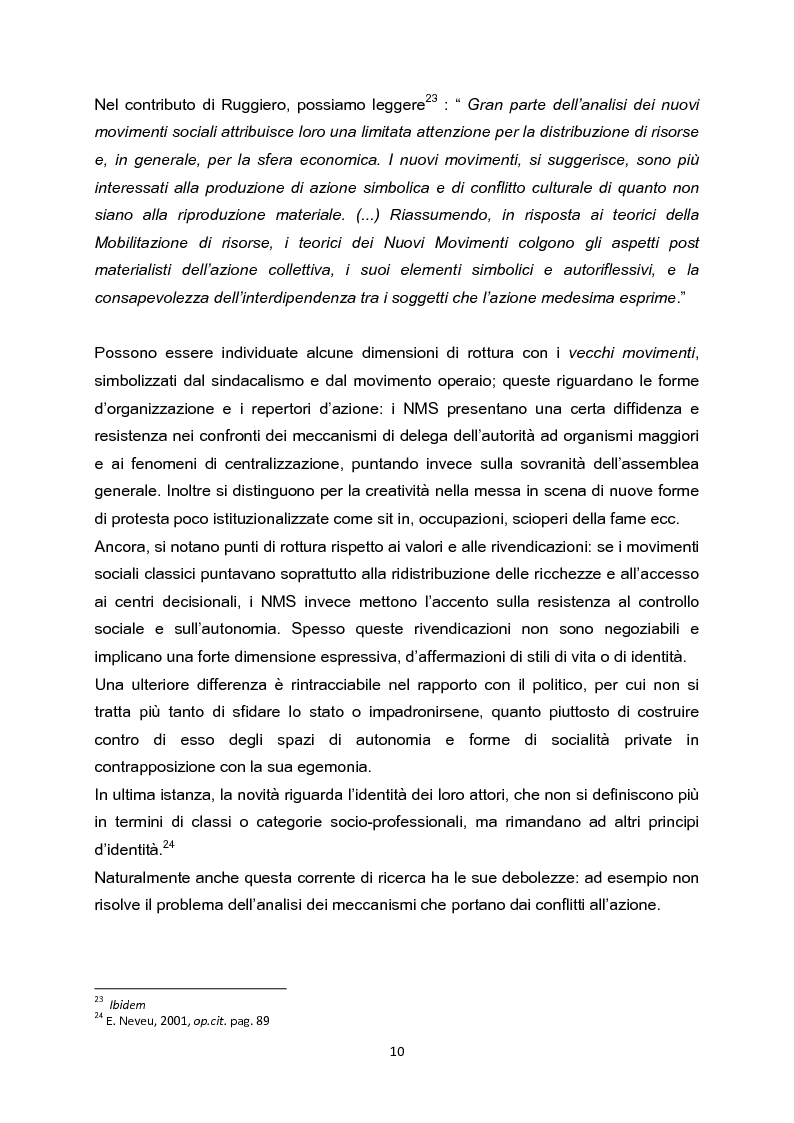 Anteprima della tesi: La testa indipendente. Movimenti sociali urbani e centri sociali autogestiti, Pagina 8