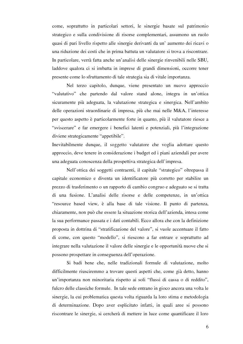 Anteprima della tesi: I nuovi approcci valutativi nelle operazioni di Merger and acquistion. La fusione di I.Net S.p.A. in BT Italia S.p.A., Pagina 3