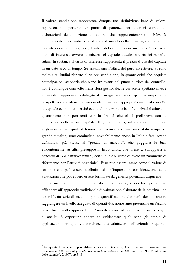 Anteprima della tesi: I nuovi approcci valutativi nelle operazioni di Merger and acquistion. La fusione di I.Net S.p.A. in BT Italia S.p.A., Pagina 8