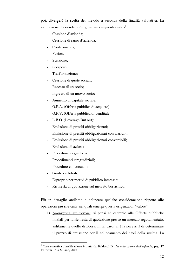 Anteprima della tesi: I nuovi approcci valutativi nelle operazioni di Merger and acquistion. La fusione di I.Net S.p.A. in BT Italia S.p.A., Pagina 9