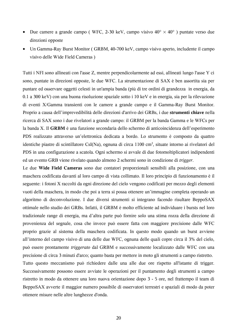 Anteprima della tesi: Ricerca automatica di eventi transienti e problemi di archiviazione ed analisi dei dati del satellite per astronomia X BeppoSAX, Pagina 15