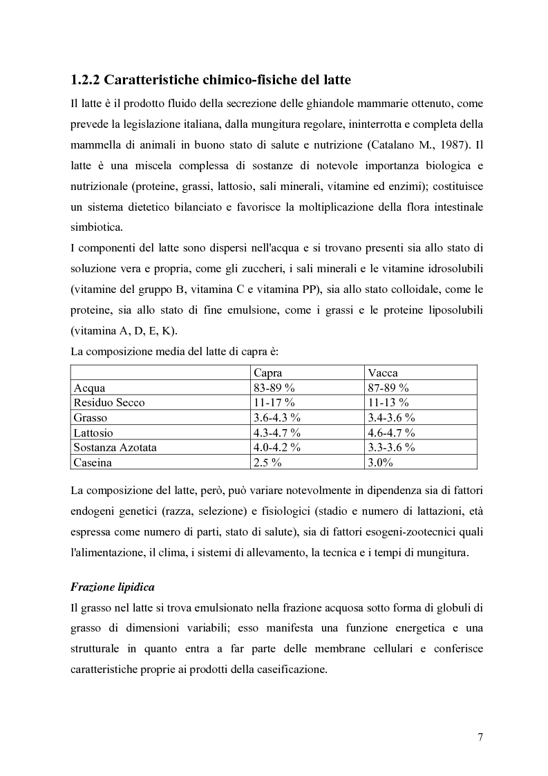 Anteprima della tesi: Caratterizzazione enzimatica ed elettroforetica del latte di capra Garganica, Pagina 4