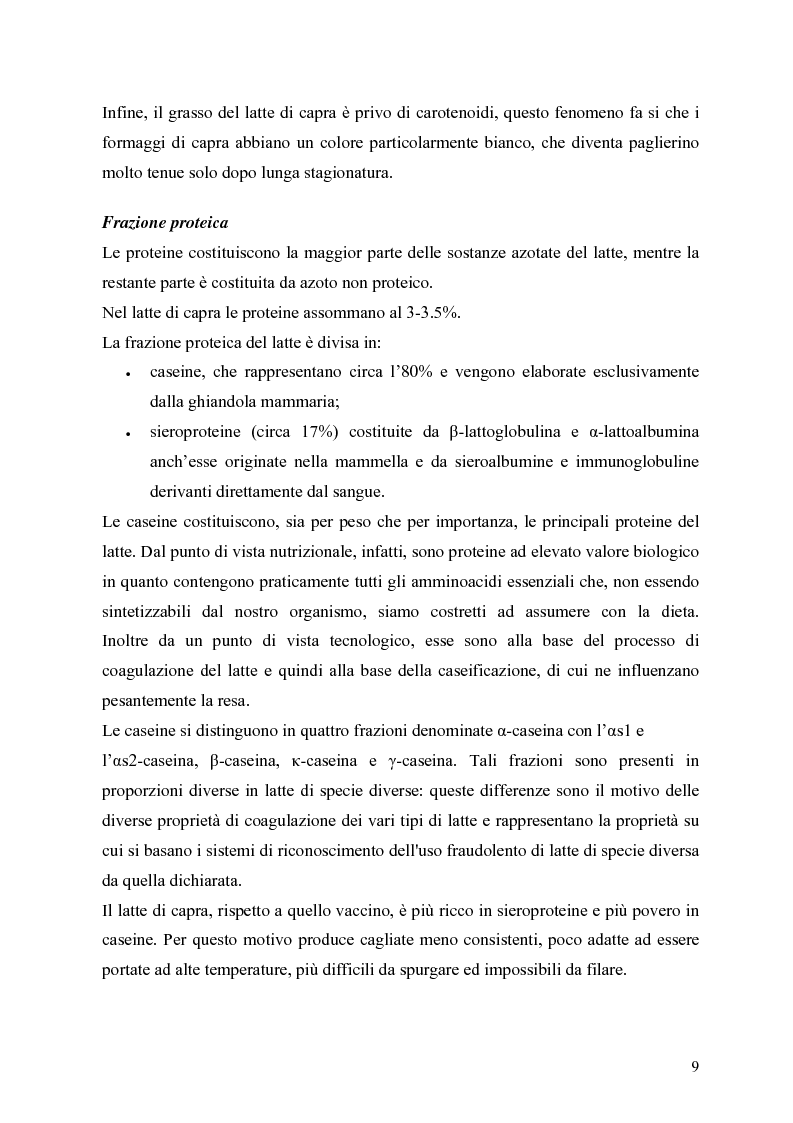 Anteprima della tesi: Caratterizzazione enzimatica ed elettroforetica del latte di capra Garganica, Pagina 6