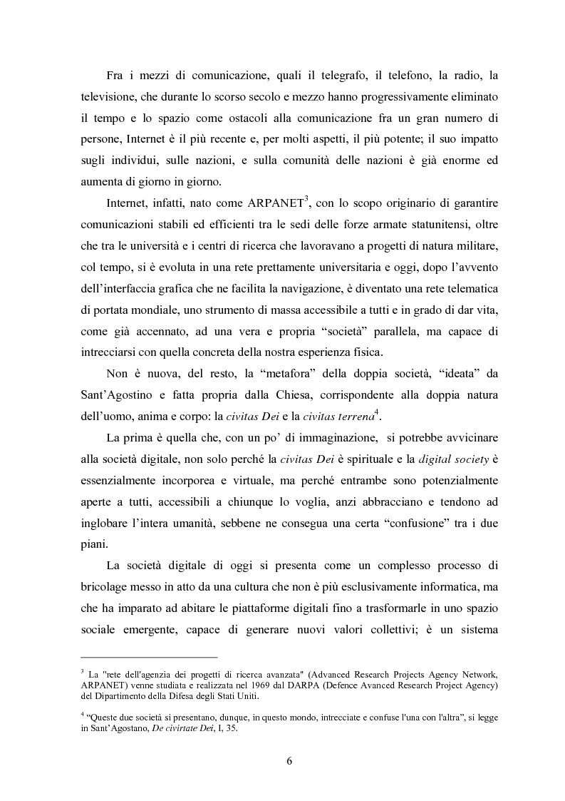 Anteprima della tesi: Per una critica della società digitale - Approfondimenti e caratteri di una discussione in corso, Pagina 2
