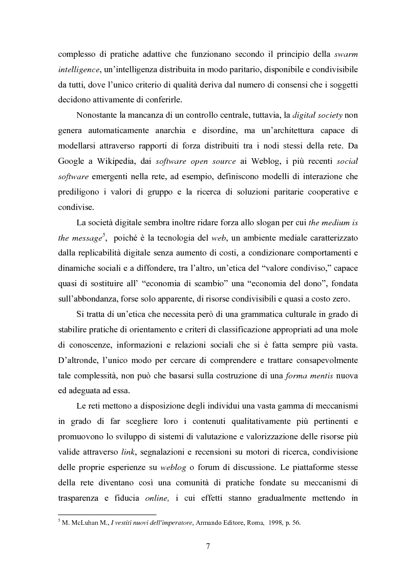 Anteprima della tesi: Per una critica della società digitale - Approfondimenti e caratteri di una discussione in corso, Pagina 3