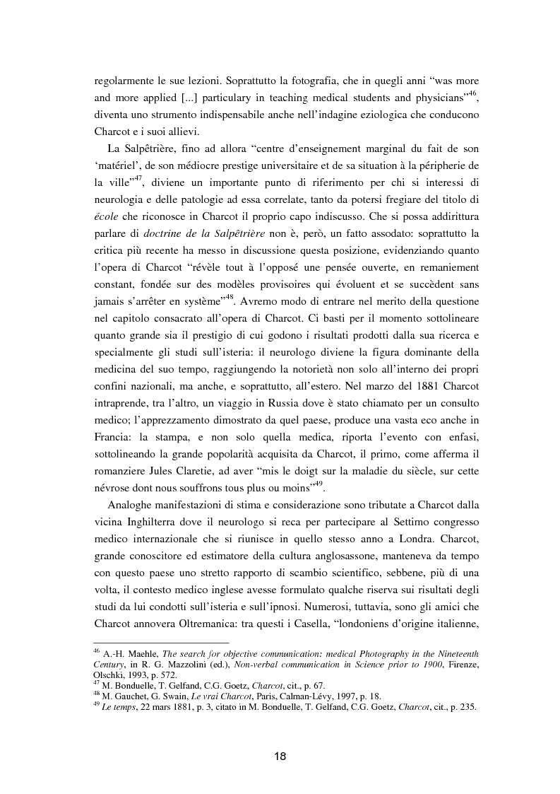 Anteprima della tesi: L'isteria nel romanzo francese "fin de siècle": Charcot e la sua dottrina in Claretie e Bonnetain, Pagina 15