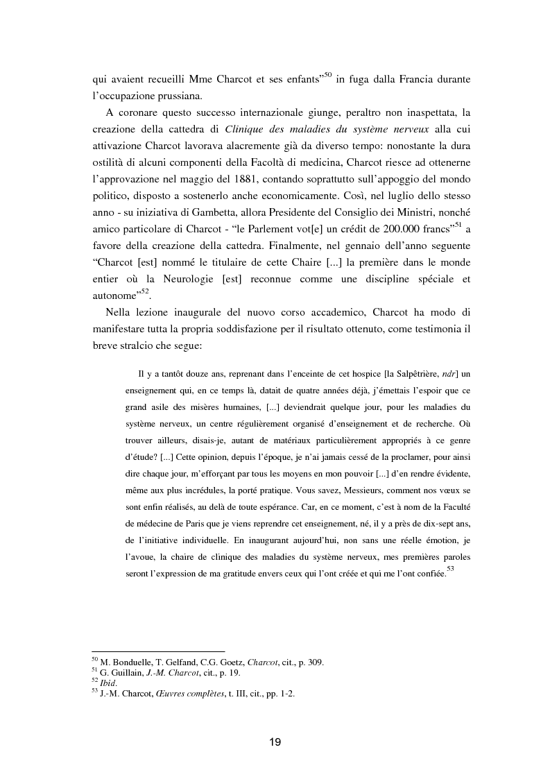 Anteprima della tesi: L'isteria nel romanzo francese "fin de siècle": Charcot e la sua dottrina in Claretie e Bonnetain, Pagina 16