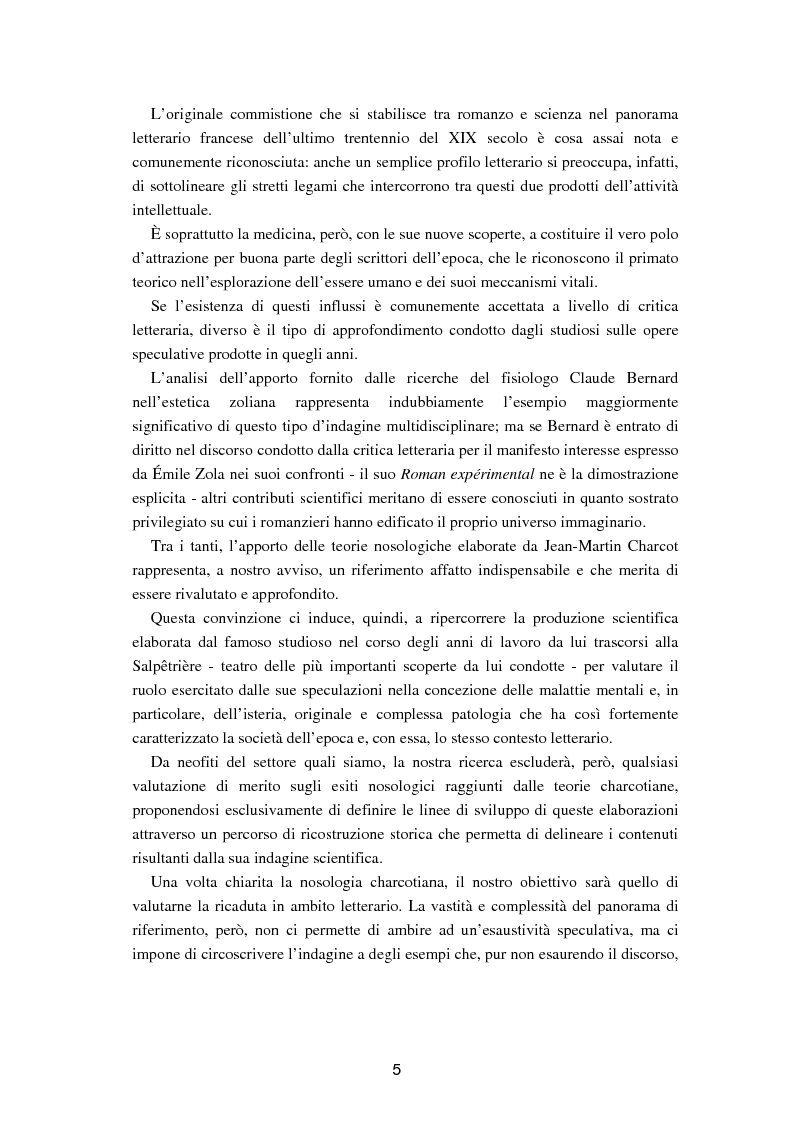 Anteprima della tesi: L'isteria nel romanzo francese "fin de siècle": Charcot e la sua dottrina in Claretie e Bonnetain, Pagina 2
