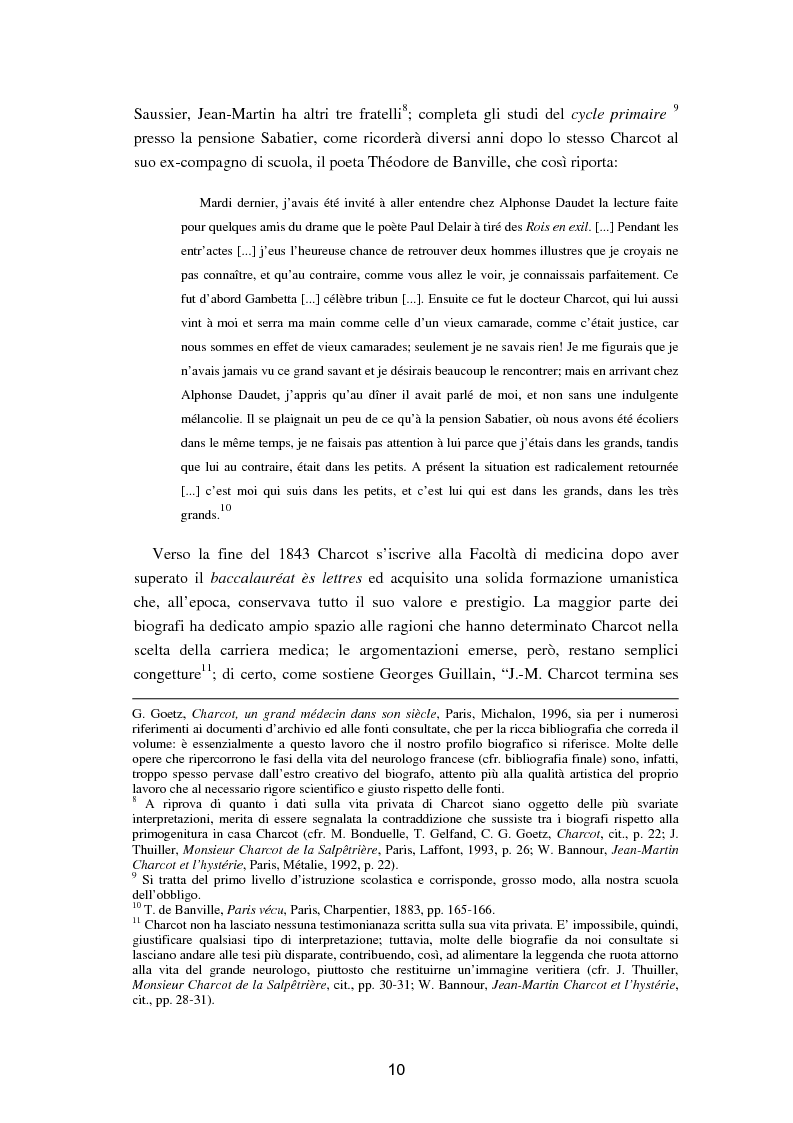 Anteprima della tesi: L'isteria nel romanzo francese "fin de siècle": Charcot e la sua dottrina in Claretie e Bonnetain, Pagina 7