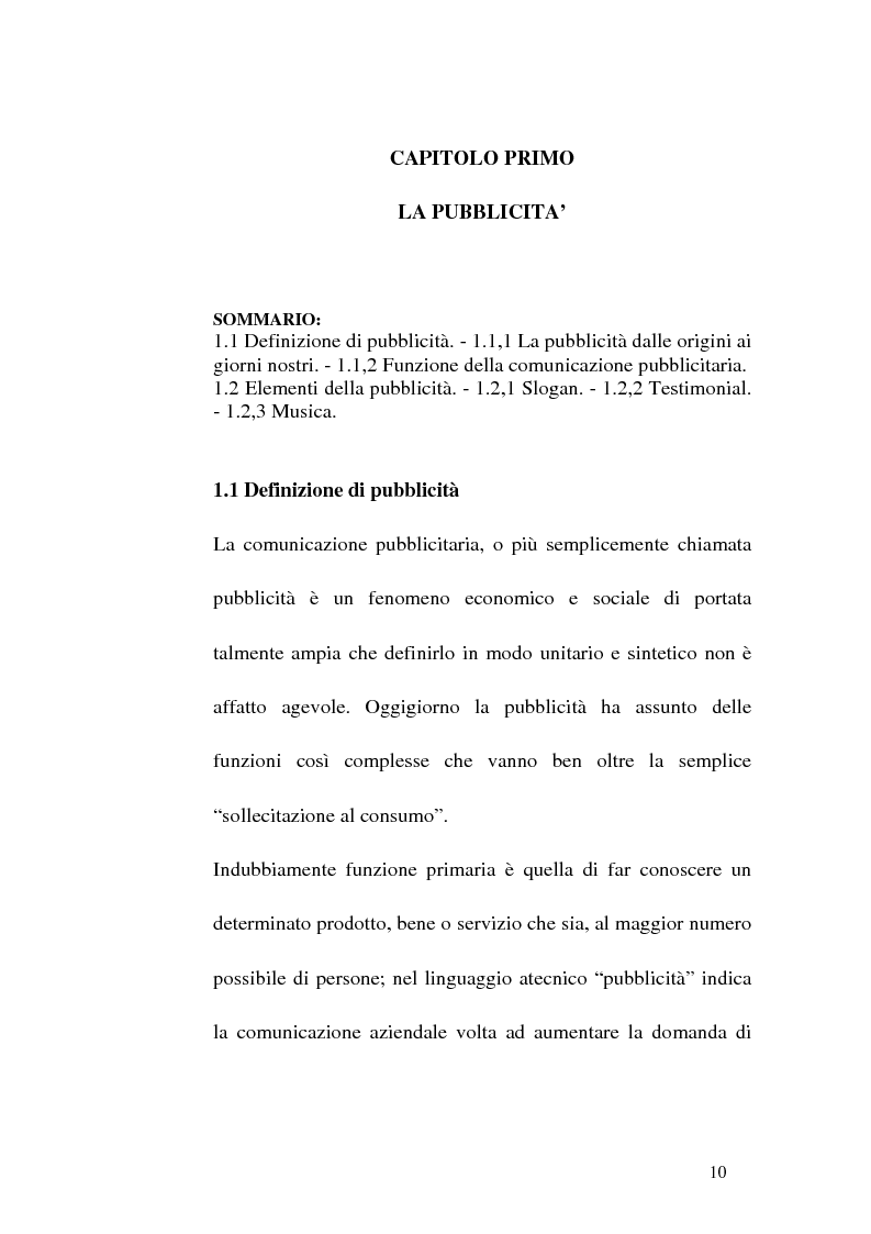 Anteprima della tesi: Concorrenza sleale e pubblicità, Pagina 10