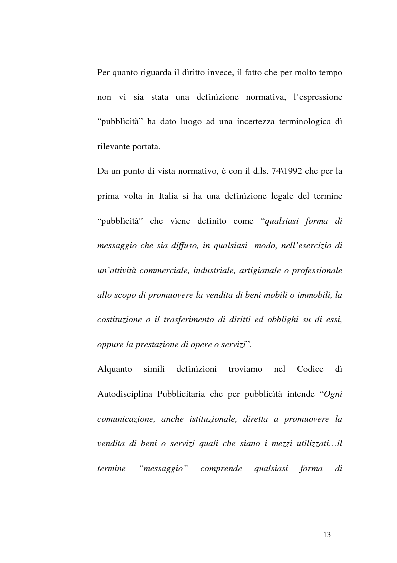Anteprima della tesi: Concorrenza sleale e pubblicità, Pagina 13