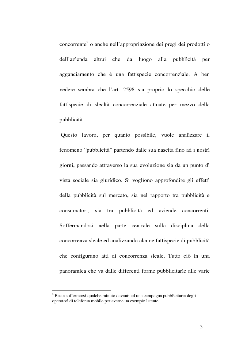 Anteprima della tesi: Concorrenza sleale e pubblicità, Pagina 3