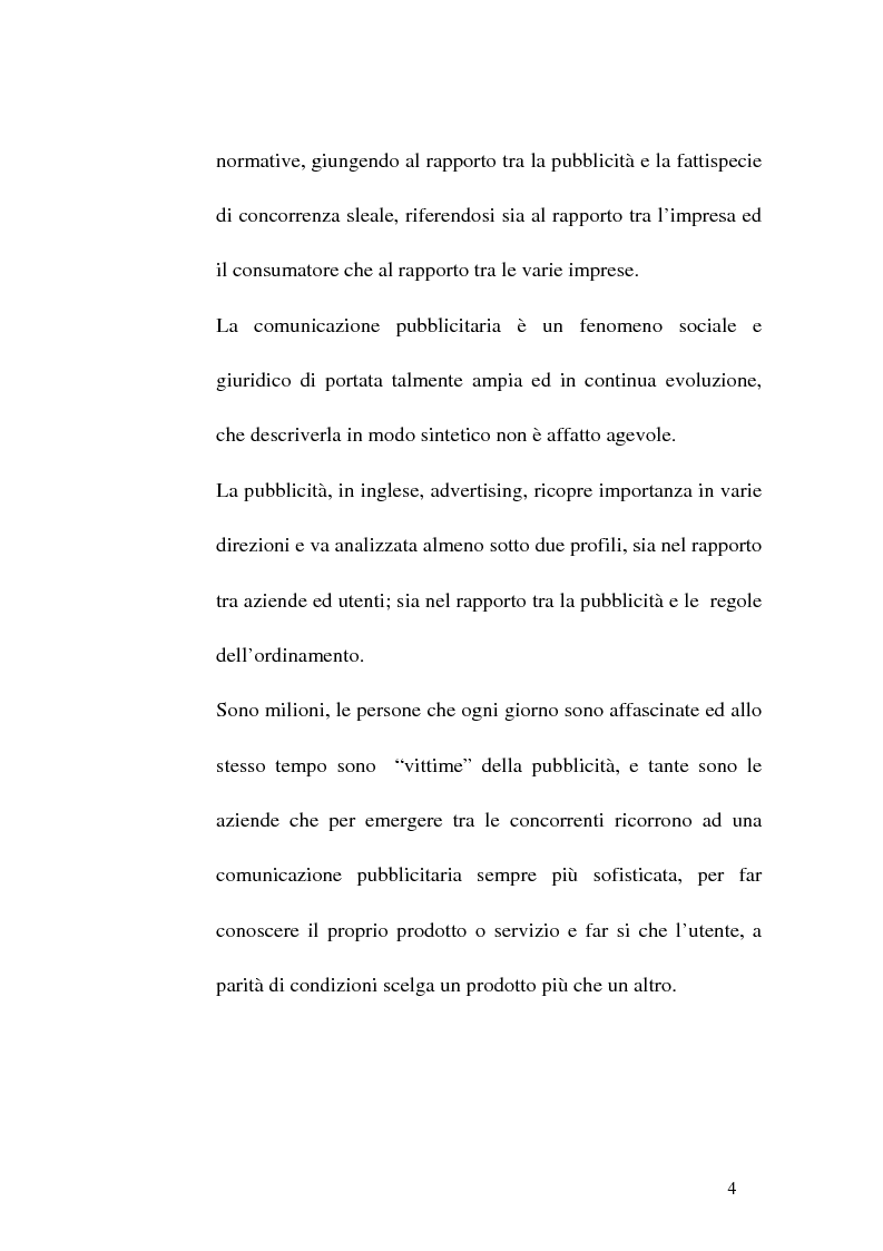 Anteprima della tesi: Concorrenza sleale e pubblicità, Pagina 4