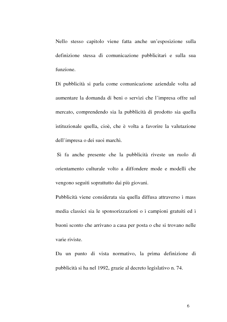 Anteprima della tesi: Concorrenza sleale e pubblicità, Pagina 6