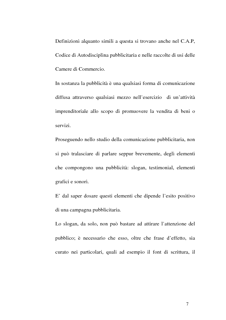 Anteprima della tesi: Concorrenza sleale e pubblicità, Pagina 7
