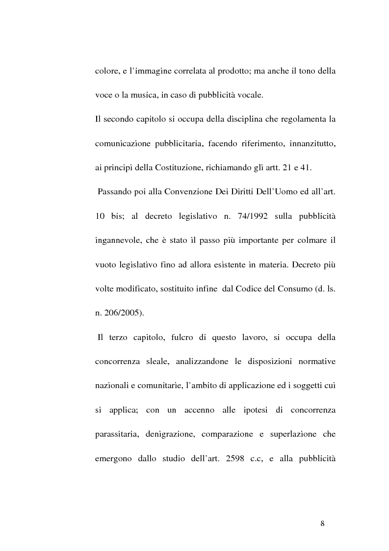 Anteprima della tesi: Concorrenza sleale e pubblicità, Pagina 8