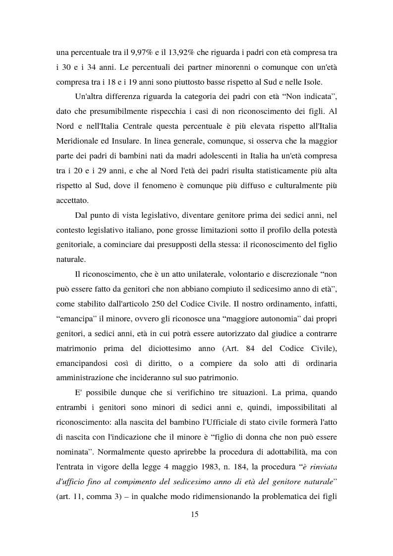 Anteprima della tesi: La maternità in adolescenza: fattori di rischio e di protezione e modelli di intervento, Pagina 10