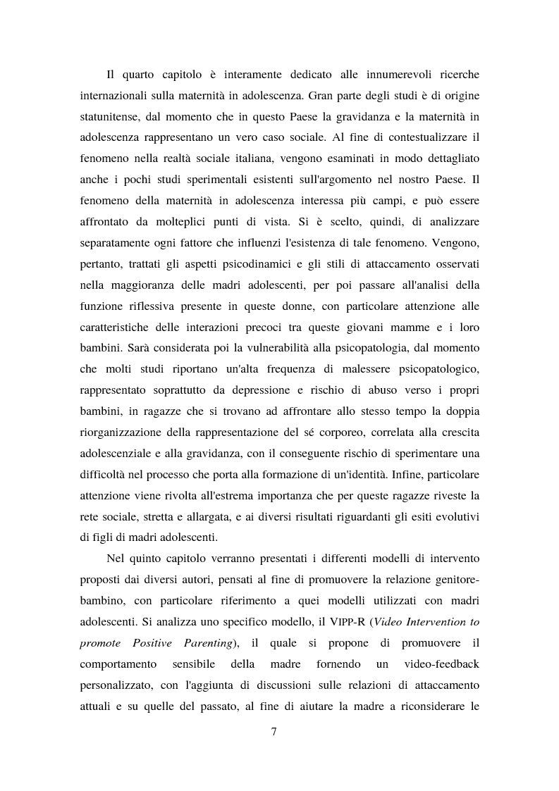Anteprima della tesi: La maternità in adolescenza: fattori di rischio e di protezione e modelli di intervento, Pagina 2