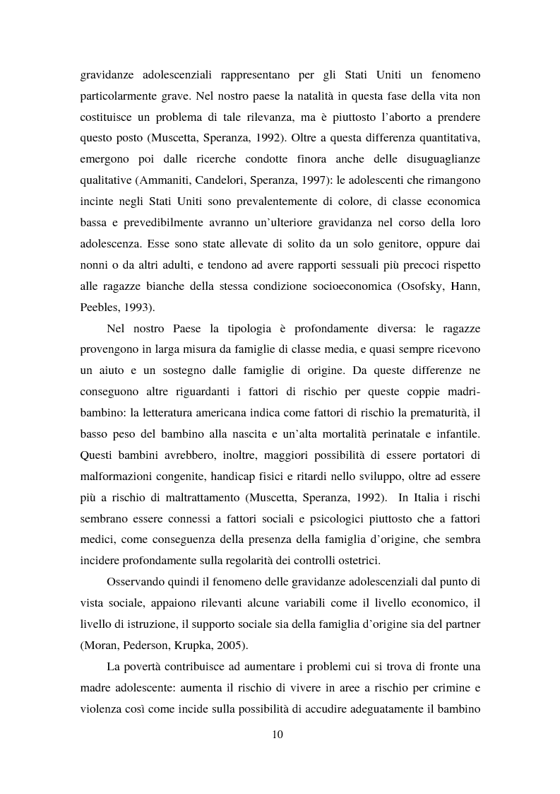 Anteprima della tesi: La maternità in adolescenza: fattori di rischio e di protezione e modelli di intervento, Pagina 5