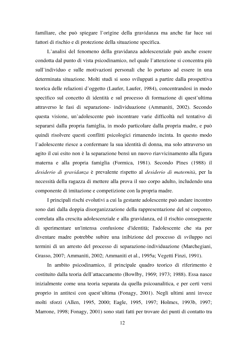 Anteprima della tesi: La maternità in adolescenza: fattori di rischio e di protezione e modelli di intervento, Pagina 7