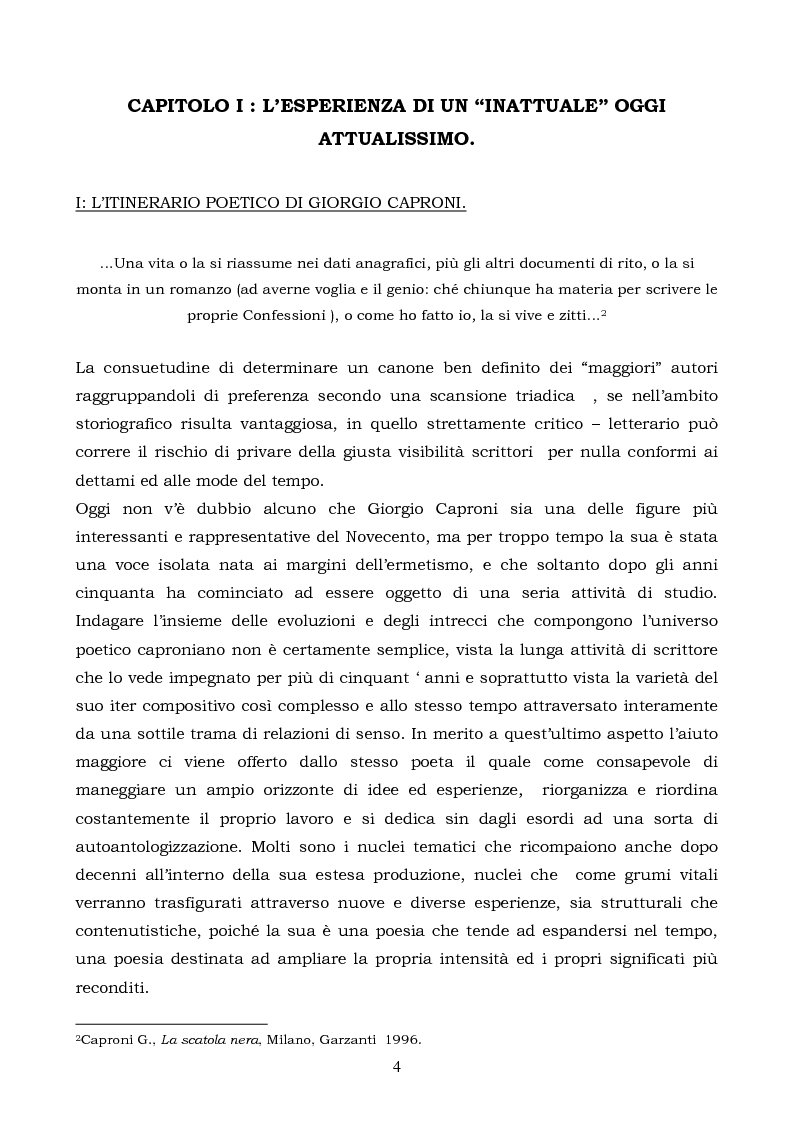 Anteprima della tesi: La logica binaria dell'ultimo Caproni, Pagina 4