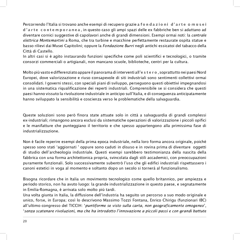 Anteprima della tesi: Valorizzazione dell'area dell'ex fornace Lolli di Fusignano (RA): ipotesi di restauro e allestimento dei reperti industriali e di progetto di un nuovo polo di formazione professionale, Pagina 8