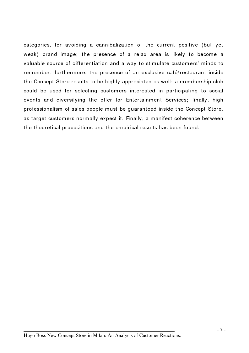 Anteprima della tesi: Hugo Boss New Concept Store in Milan: an Analysis of Customer Reactions, Pagina 2