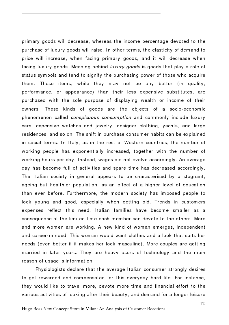 Anteprima della tesi: Hugo Boss New Concept Store in Milan: an Analysis of Customer Reactions, Pagina 7
