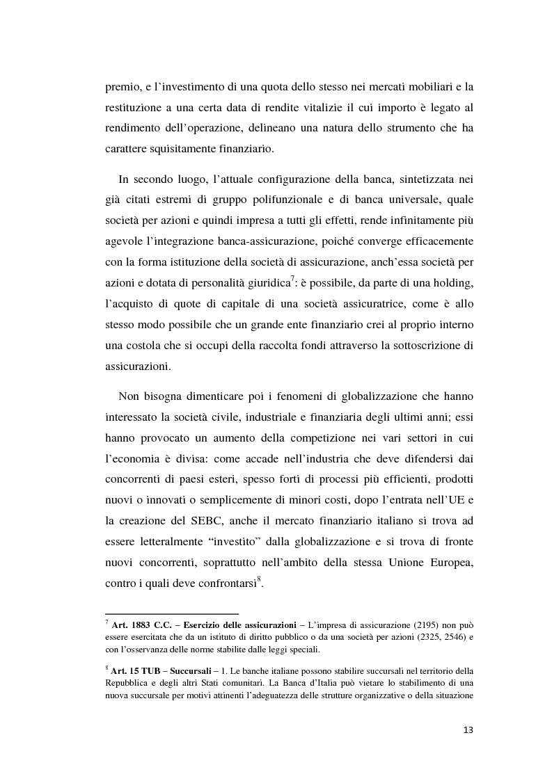 Anteprima della tesi: Integrazione banca-assicurazione: il caso Unipol, Pagina 10