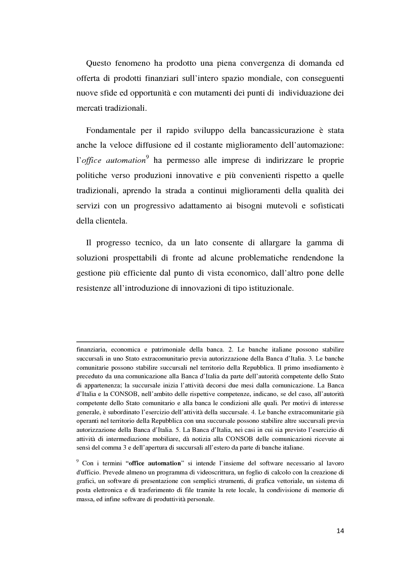 Anteprima della tesi: Integrazione banca-assicurazione: il caso Unipol, Pagina 11