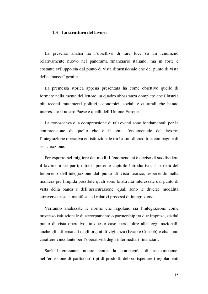 Anteprima della tesi: Integrazione banca-assicurazione: il caso Unipol, Pagina 13