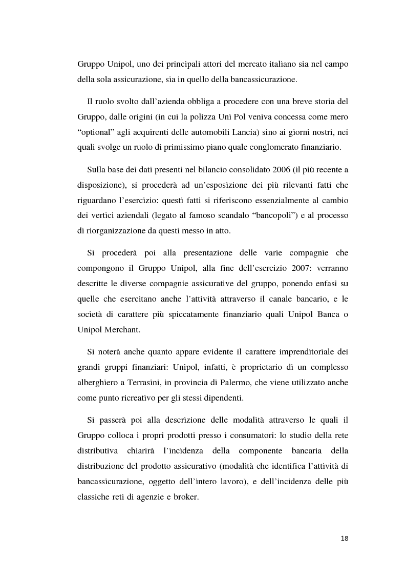 Anteprima della tesi: Integrazione banca-assicurazione: il caso Unipol, Pagina 15