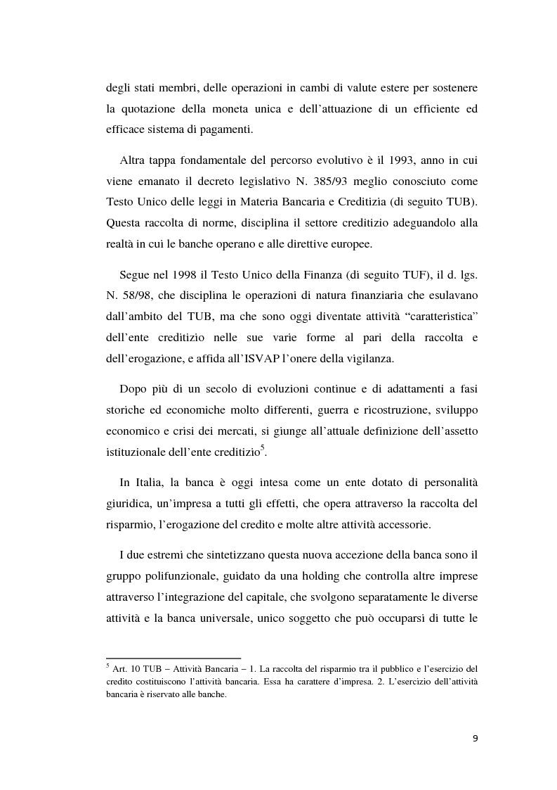 Anteprima della tesi: Integrazione banca-assicurazione: il caso Unipol, Pagina 6