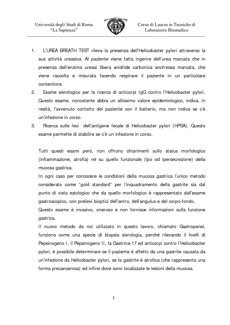 Anteprima della tesi: Gastropanel: un monitoraggio non invasivo della funzionalità della mucosa gastrica, Pagina 3