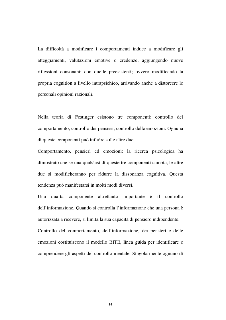 Anteprima della tesi: Dissonanza cognitiva: l'evoluzione della teoria e le possibili applicazioni, Pagina 10