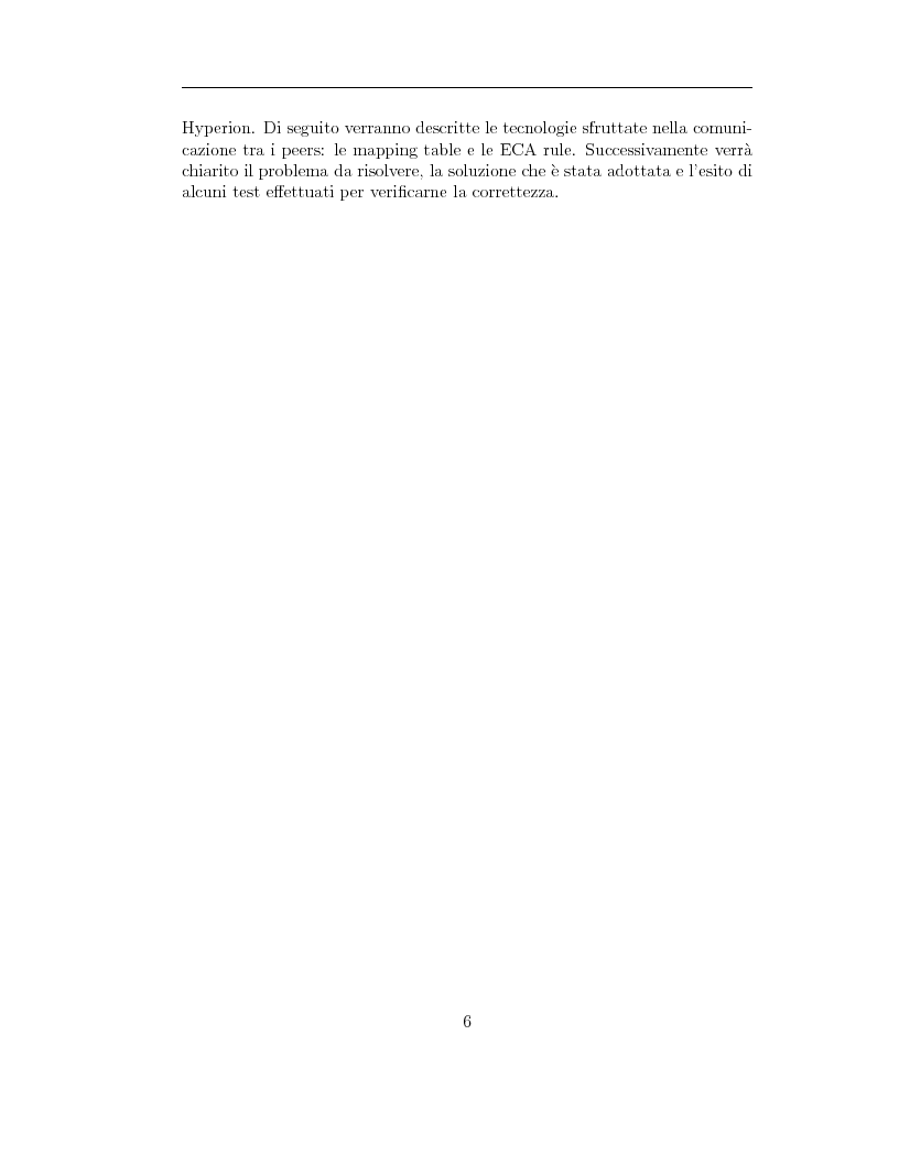 Anteprima della tesi: Aggiornamento dei dati in una rete peer-to-peer di database: il progetto Hyperion, Pagina 2