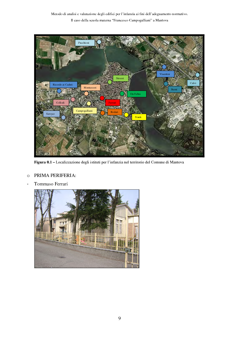 Anteprima della tesi: Metodo di analisi e valutazione degli edifici per l'infanzia ai fini dell'adeguamento normativo. Il caso della scuola materna ''F. Campogalliani'' a Mantova, Pagina 4