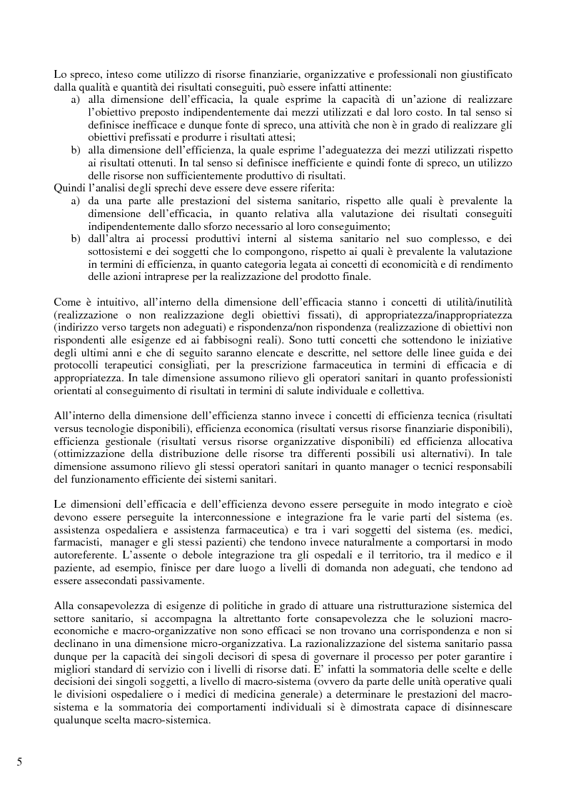 Anteprima della tesi: Il problema del controllo e del contenimento dei consumi e della spesa farmaceutica nel Sistema Sanitario Nazionale, con particolare riferimento alle iniziative della regione Emilia Romagna, Pagina 3